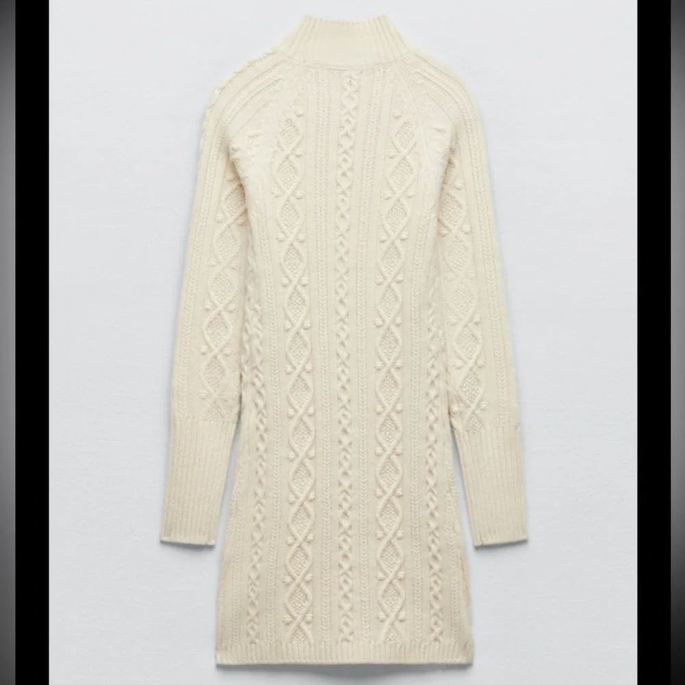 NWT Zara Cable Knit Dress - Picture 7 of 14